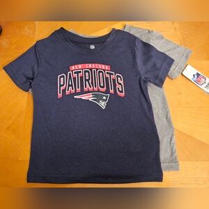 NWT NFL New England Patriots 2 piece Toddler T-Shirts SIZE 3T